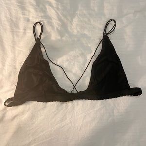 🚨 LAST DAY 11/10 🚨 BUNDLE 3 $5 for $10 🚨 Black ribbed bralette w/strap detail